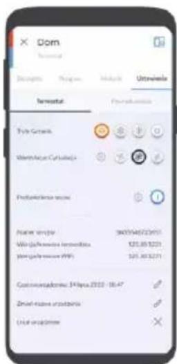 Ustawienia wentylacji Auto Wiązony Cyteleją Wiązany zada 30 min Wiązany 40 min Tryśfumanszada Wiązony Artista Enkin