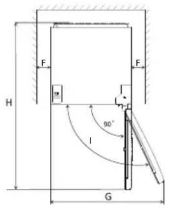Kluge KFN2204WE - Požadavek na prostor - 2