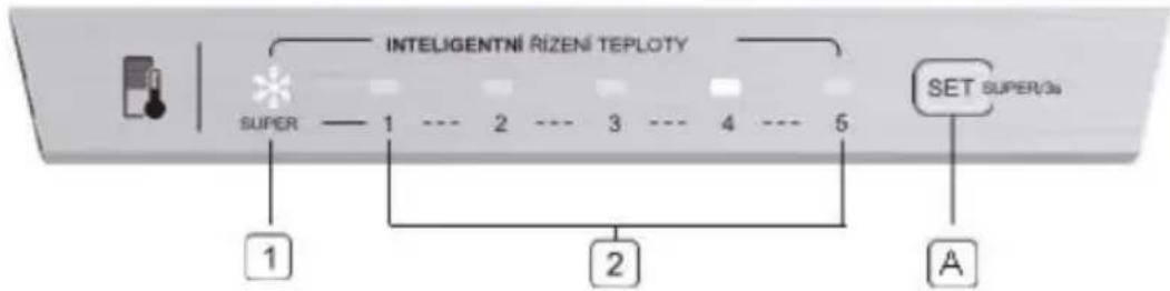 Kluge KCN4326X - Nastavení teploty prostoru chladničky - 1