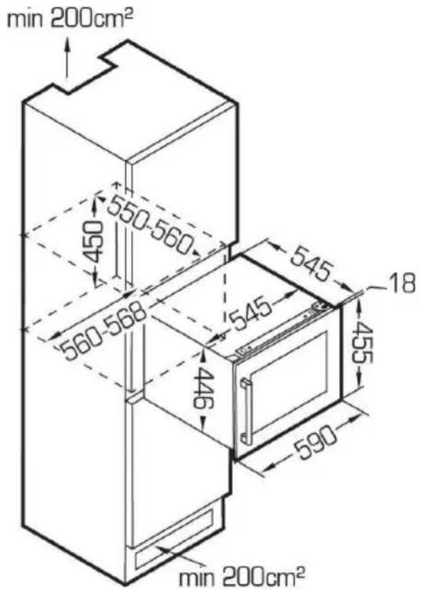 min 200cm² 550-560 450 560-568 545 545 18 455 446 590 min 200cm²