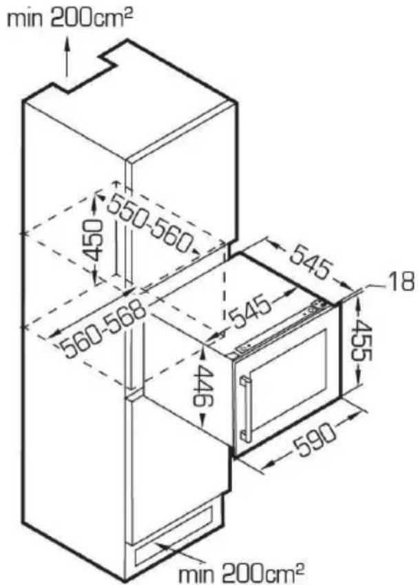 min 200cm² 550-560 450 545 18 560-568 545 455 446 590 min 200cm²