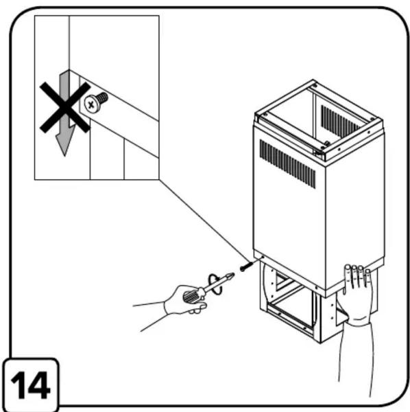 Diagram illustrating a hand using a screwdriver to adjust or install a device, with an inset showing a switch and magnified view of the component.