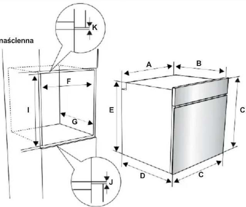 Kluge KTE1010B - Montaż piekarnika - 2
