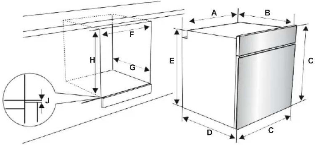 Kluge KTE1010B - Montaż piekarnika - 1