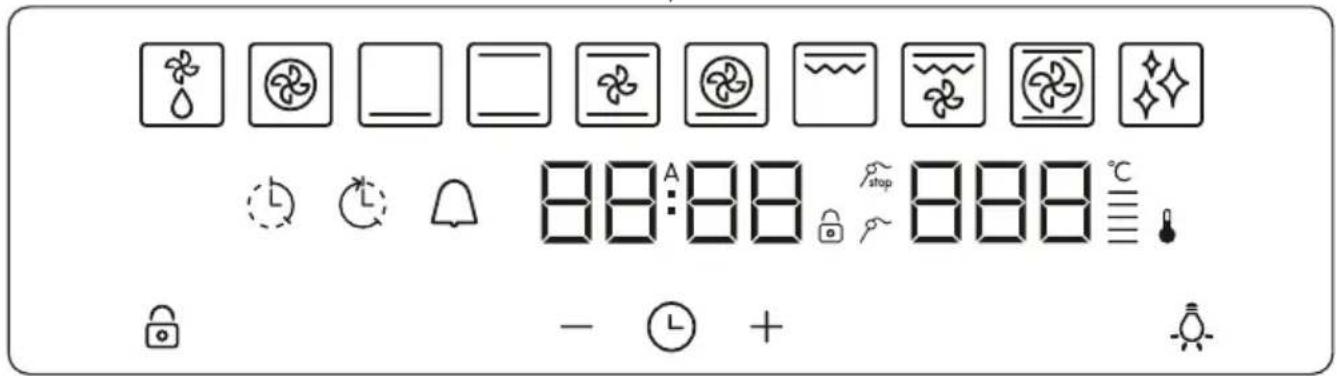 Weather and weather icons with digital display showing 8:00 AM, stop, lock, and lamp symbols