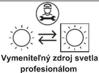 Vymeniteľný zdroj svetla profesionálom