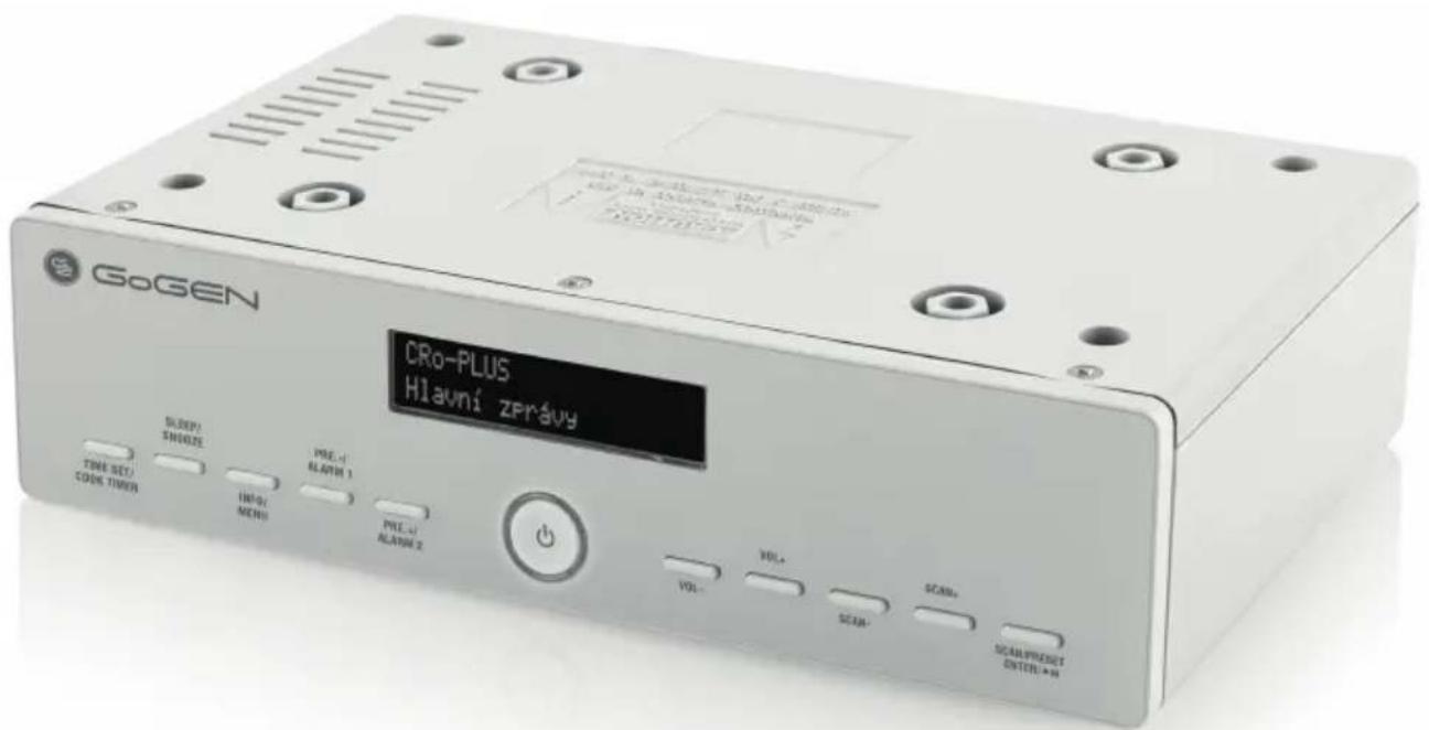 GoGEN CRo-PLUS Hlavní zprávy SCHIN TIME SET/ CODE TIMER SLINKP1 SNODZE INFO/ MENU PRE-1 ALARM 1 PRE-2 ALARM 2 VOL+ VOL- SCAN+ SCAN+ SCAN/PRESET ENTER +N