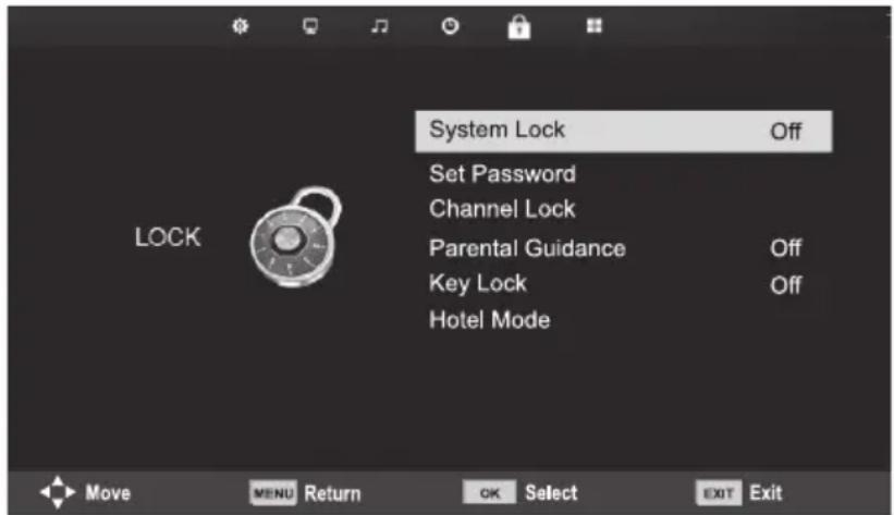 SENCOR SLE 2470TCS - Nabídka Lock (Zámek) - 1