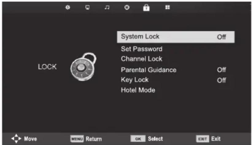SENCOR SLE 3228TCS - Nabídka Lock (Zámek) - 1