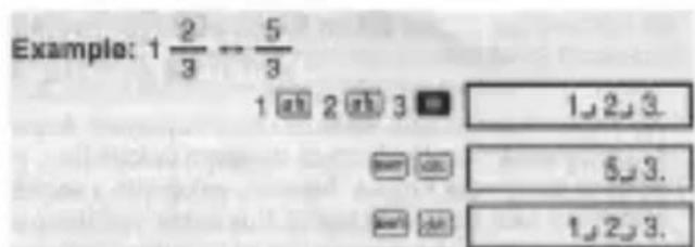 Example: 1 2/3 - 5/3 1 ah 2 ah 3 ■ 1,2,3. 5,3. 1,2,3.