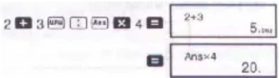 2 + 3 UPM : Ans X 4 = 2+3 5.0ms = Ans×4 20.