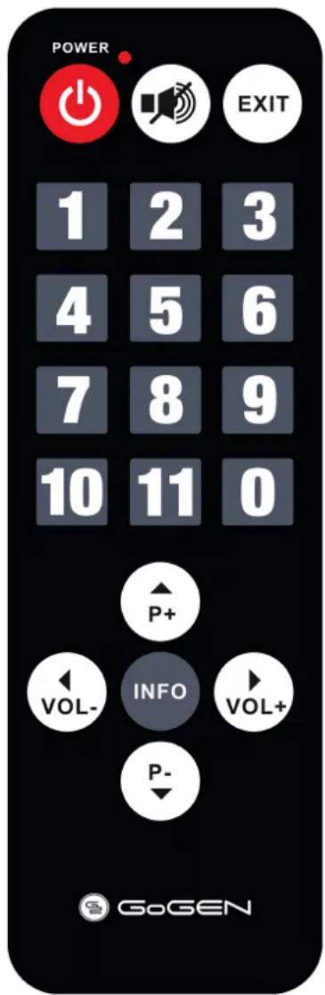 GoGen DVB 143 T2 SENIOR - DIAL'KOVÝ OVLÁDAČ - 1