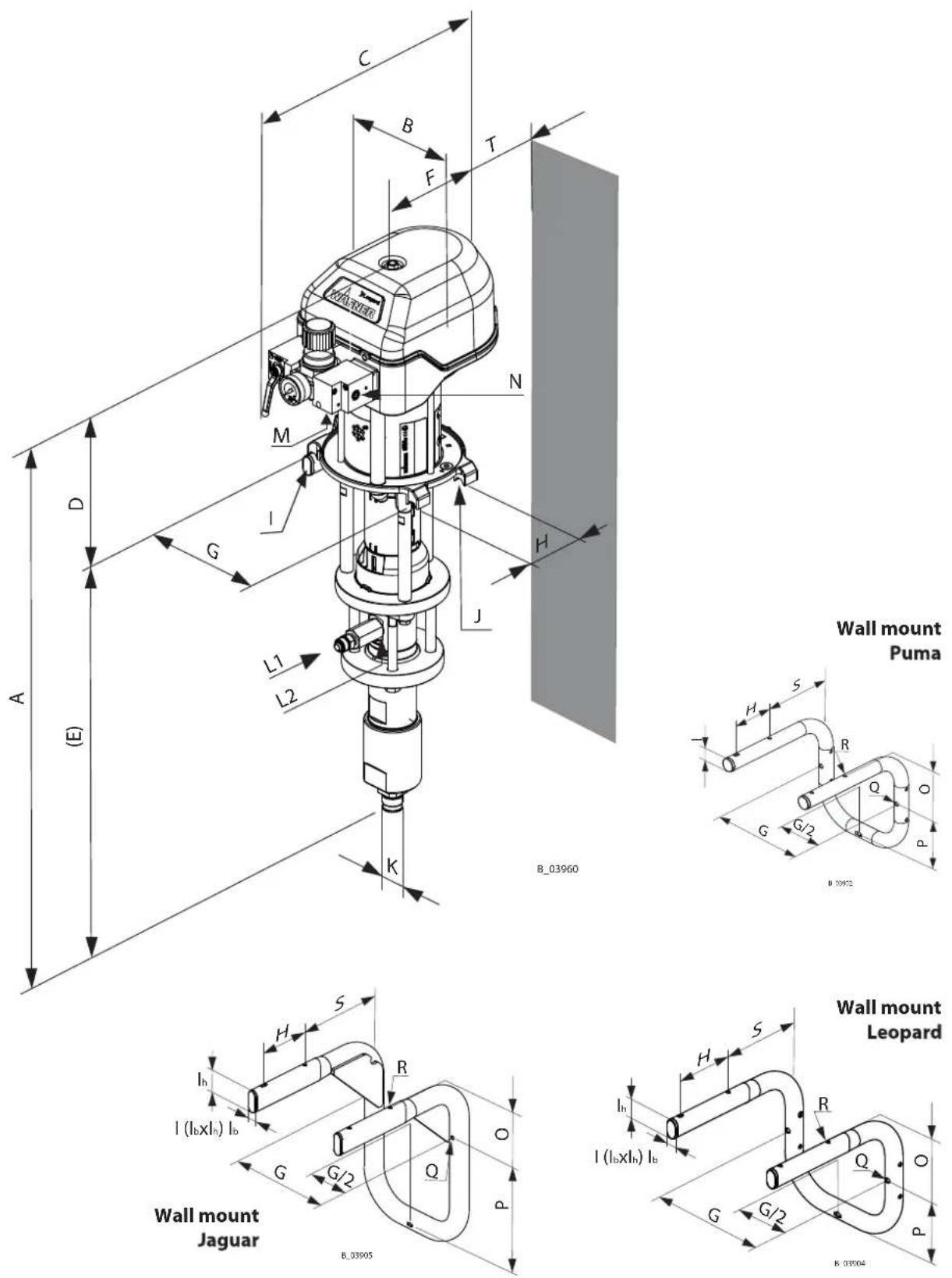 WAGNER Leopard 8-600 - MEASUREMENTS AND CONNECTIONS - 1