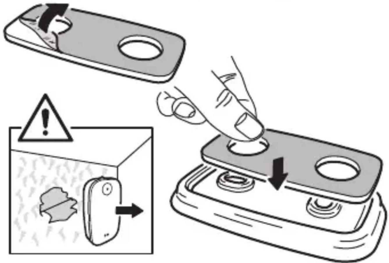 Diagram illustrating a hand turning a device with warning symbols and an inset showing a leaf being turned into a component.