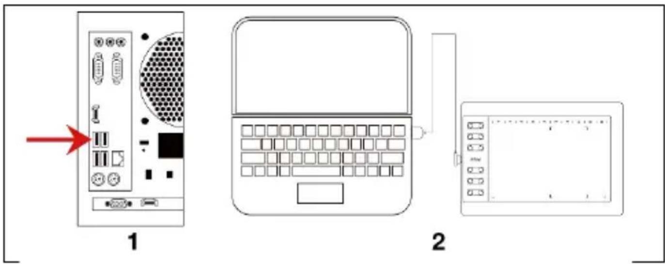 Evolveo Grafico T12 - Conectarea - 1