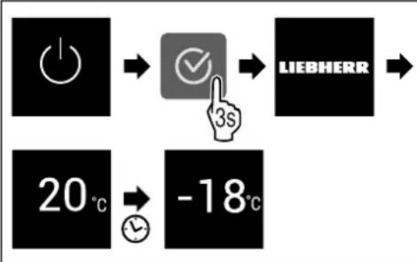 LIEBHERR GN 52Vd2i - Zapnutí spotřebiče - 1