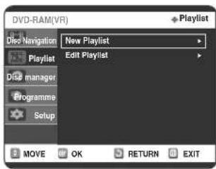 SAMSUNG DVD-R123 - Stiskem tlačítek ▲▼ zvolte Playlist, pak stiskněte tlačítko OK nebo ▶. - 1
