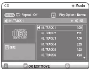 CD Music Anyway Repeat : Off Play Option : Normal 01. TRACK 1 01. TRACK 1 02. TRACK 2 03. TRACK 3 04. TRACK 4 05. TRACK 5 06. TRACK 6 00:52 COMPACT DISC DISELLA SLICK 01/12 OK EXITMOVE