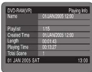 SAMSUNG DVD-R123 - A ▼▲ gombokkal válassza ki a Play menüpontot, és nyomja meg az OK gombot. - 3