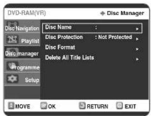 SAMSUNG DVD-R123 - A lemeznév szerkesztése - 5