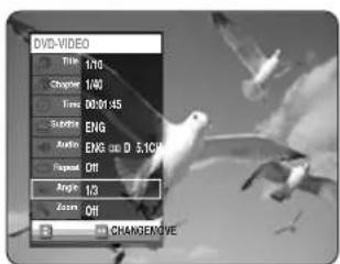 DVD-VIDEO Title 1/10 Change 1/40 Time 00:01:45 Describe ENG Audio ENG D 3.1CM Repeat Off Angle 1/3 Zoom Off CHANGEMOVE