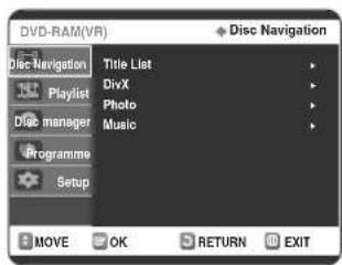 SAMSUNG DVD-R123 - S přístrojem ve Stop modu stiskněte tlačítko MENU. - 1