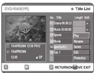 SAMSUNG DVD-R123 - Použití tlačítka MENU - 2
