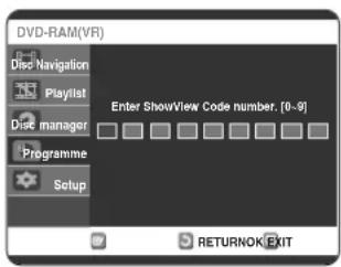 SAMSUNG DVD-R123 - Felvételek időzítése a ShowView funkcióval - 1