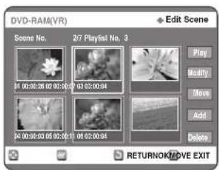 SAMSUNG DVD-R123 - Egy jelenet módosítása (cseréje) - 5