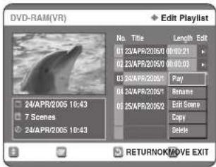SAMSUNG DVD-R123 - Stiskem tlačítek ▲▼ zvolte Play, pak stiskněte tlačítko OK. - 1
