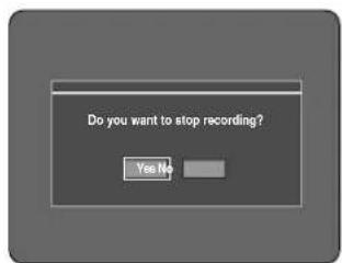 Do you want to stop recording? Yes/No