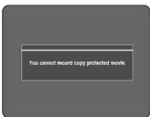 You cannot record copy protected movie.