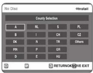 SAMSUNG DVD-R123 - Stiskem tlačítek ▲▼ zvolte Install, pak stiskněte OK nebo tlačítko ▶. - 3