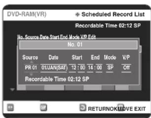 SAMSUNG DVD-R123 - Pro zavření obrazovky záznamu s timerem stiskněte tlačítko RETURN. - 1