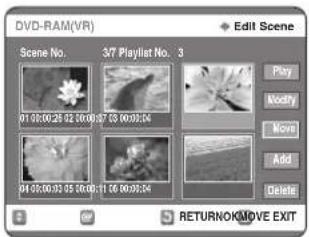 SAMSUNG DVD-R123 - Jelenet áthelyezése (a jelenet pozíciójának megváltoztatása) - 2