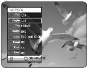DVD-VIDEO Title: 1/10 Chapter: 1/10 Time: 00:01:45 Default: ENG Angle: ENG and D 5.1CH Risdom: Off Angle: 1/1 Zoom: Off CHANGE:MOVE
