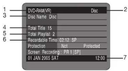 SAMSUNG DVD-R123 - A szabad lemezterület ellenőrzése (lemez információ) - 1