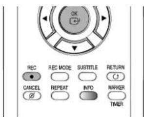 OK REC REC MODE SUBTITLE RETURN CANCEL REPEAT INFO MARKER TIMER