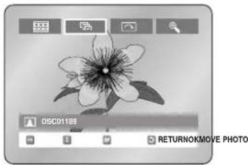 SAMSUNG DVD-R123 - 5-2 Stiskem tlačítek ◀▶ zvolte obrazový soubor na obrazovce Album, pak stiskněte tlačítko OK. - 1