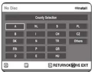 No Disc County Selection A NL S PL B I CZ DK N T R Others FN P GR D E HU RETURNOK/MOVE EXIT