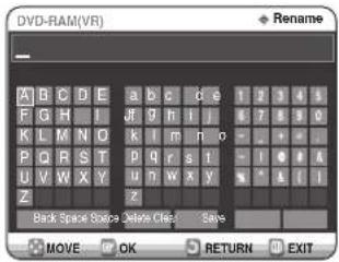 SAMSUNG DVD-R123 - A lemeznév szerkesztése - 6