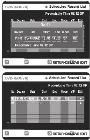 SAMSUNG DVD-R123 - Felvételek időzítése a ShowView funkcióval - 2