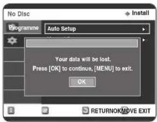 SAMSUNG DVD-R123 - Stiskem tlačítek ▲▼ zvolte Install, pak stiskněte OK nebo tlačítko ▶. - 2