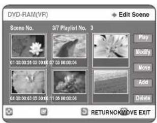 SAMSUNG DVD-R123 - Jelenet áthelyezése (a jelenet pozíciójának megváltoztatása) - 1