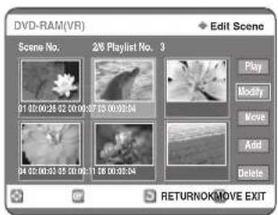 SAMSUNG DVD-R123 - Stlačením tlačidiel ▲▼◄► zvol'te scénu, ktorú chcete zmazat, potom stlačte tlačidlo OK. - 1