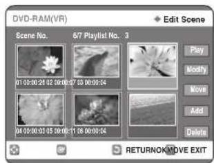 SAMSUNG DVD-R123 - Přesunutí scény (změna pozice scény) - 3