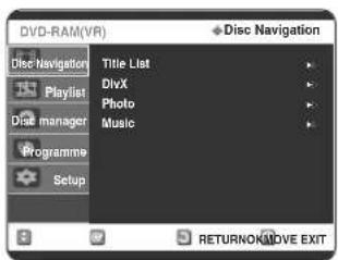 SAMSUNG DVD-R123 - Použití tlačítka MENU - 1