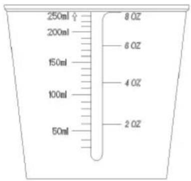 250ml 200ml 150ml 100ml 50ml 8.0Z 6.0Z 4.0Z 2.0Z