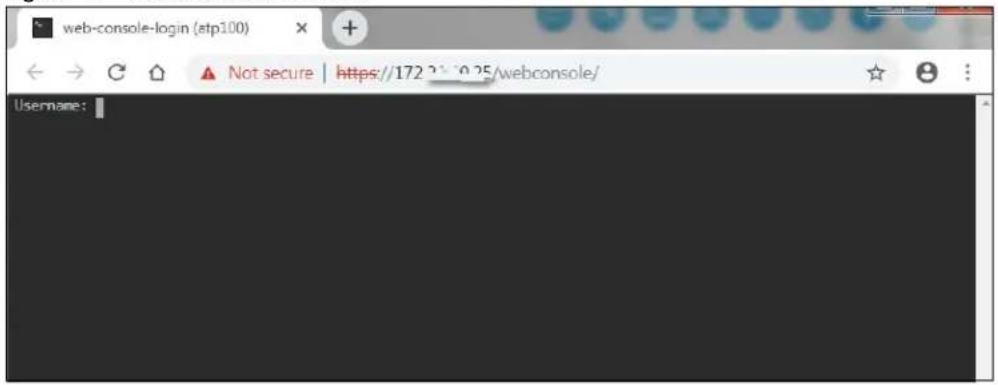 web-console-login (stp100) Not secure | https://172.31.0.25/webconsole/ Username: