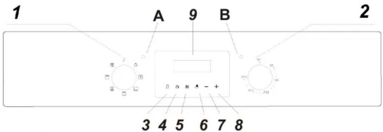 Mora VT231GX - Ovládací panel: - 1
